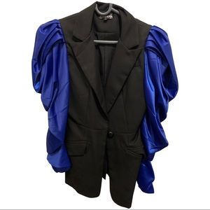 Blue and black classic blazer
